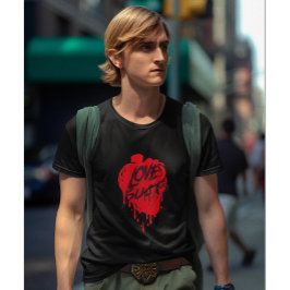 Liefde zuigt, Anti Valentijnsdag Modern Design T-shirt