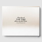 Liefde Zwanen op White Cream Wedding Guest Book Gastenboek (Achterkant)