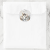 Liefde Zwanen Ronde Sticker (Tas)