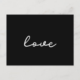 Liefde zwart briefkaart