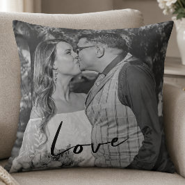 Liefde Zwart-wit aangepaste foto Kussen