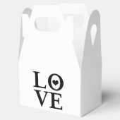 LIEFDE zwart & wit hart aangepaste bruiloft gunst Bedankdoosjes (Geopend)