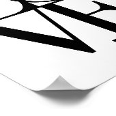 LIEFDE, Zwart-wit, Modern Chic Glam Artwork Poster (Hoek)