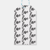 LIEFDE Zwart Wit Moderne Borstel Typografie Bruilo Cadeaulabel (Achterkant)