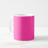 "Liefde" Zwarte hart op fuchsia roze Koffiemok (Voorkant links)