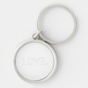 Liefde - Zwarte witte minimalistische sleutelhange Sleutelhanger
