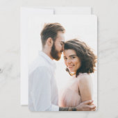 Liefde zwarte witte moderne typografie bruiloft 1 save the date (Achterkant)