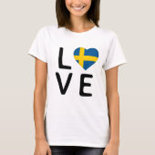 Liefde - Zweden vlag T-shirt (Voorkant)