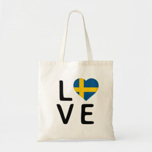 Liefde - Zweden vlag Tote Bag