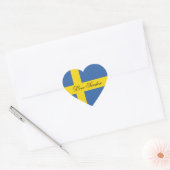 Liefde Zweden-Zweedse vlag Hart Sticker (Envelop)