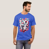 Liefde zweet liefde retro t-shirt (Voorkant volledig)