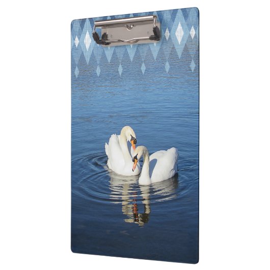 Liefde zwemmen Fotografisch blauw klembord (Links)