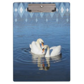 Liefde zwemmen Fotografisch blauw klembord (Voorkant)