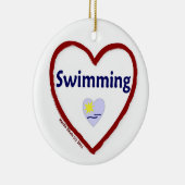 Liefde zwemmen keramisch ornament (Rechts)