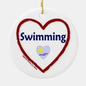 Liefde zwemmen keramisch ornament (Achterkant)