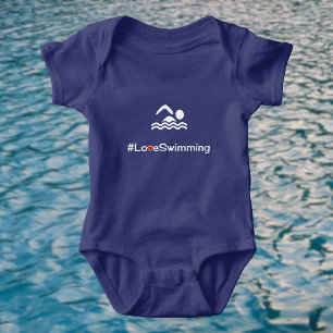 Liefde Zwemmen pictogram zwemmer Romper