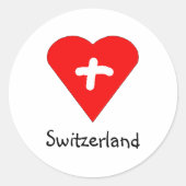 Liefde Zwitserland - Zwitserse hart sticker (Voorkant)