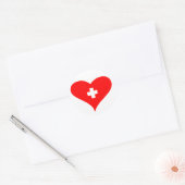 Liefde Zwitserland - Zwitserse hart sticker (Envelop)