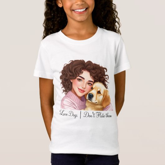 Liefdehonden haat ze niet tshirt design (Voorkant)