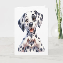 Liefdekaart voor de schattige hond kaart