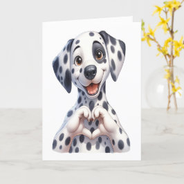 Liefdekaart voor de schattige hond kaart
