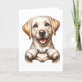 Liefdekaart voor de schattige hond kaart