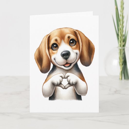 Liefdekaart voor een Mooie Hond Kaart (Voorkant)