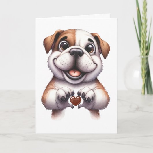 Liefdekaart voor een schattige hond kaart (Voorkant)