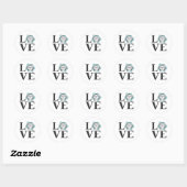 Liefdekatten Ronde Sticker (Vel)