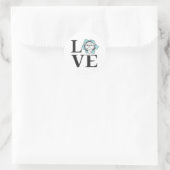 Liefdekatten Ronde Sticker (Tas)