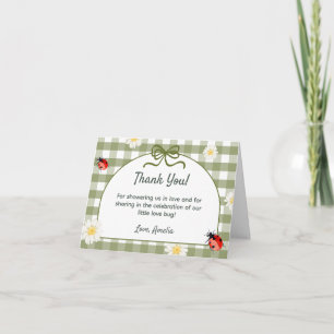 Liefdekever Baby Shower Bedankkaart