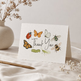 Liefdekever Insecten Baby Shower Bedankkaart