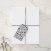 Liefdepatroon met zwarte letters cadeaulabel (Met Touw)