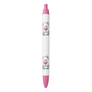 liefdepotlood nounours zwarte inkt pen