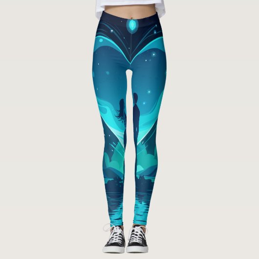 Liefdes bioluminescentie leggings (Voorkant)
