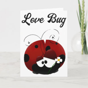 Liefdes Bug Lieveheersbeestje Schattige Cartoon Va Kaart