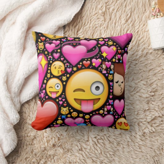 Liefdes-emoji kussen (Deken)
