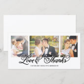 Liefdes en Bedankt Black Script 3-Foto (Voorkant / Achterkant)