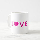 Liefdes Hart Koffiemok | Cute Roze Cadeau (Voorkant links)