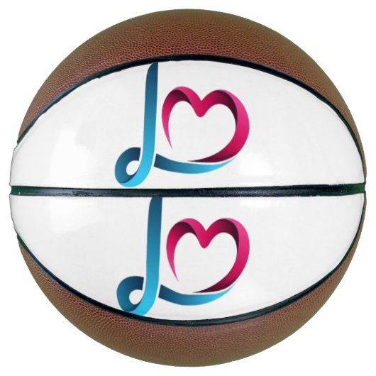 Liefdes Hart Script Basketbal - Aangepast Romantis (Voorkant)