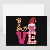 Liefdes Kabouter Valentijnsdag Rood Buffalo Geruit Kaart (Voorkant / Achterkant)