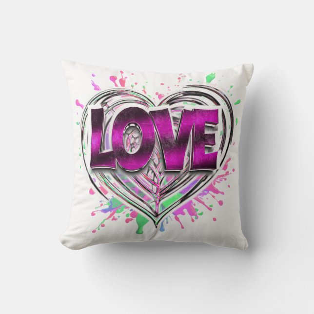 Liefdes Splash Kussen (Voorkant)