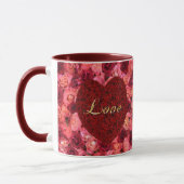 Liefdes-/Valentijns mok met rozen. (Links)