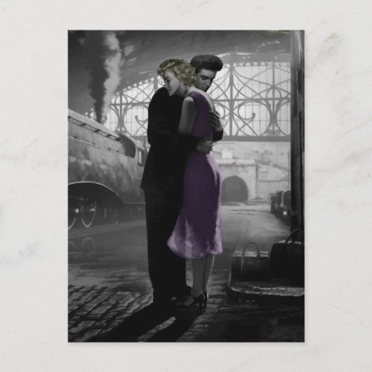 Liefde's vertrek briefkaart (Voorkant)