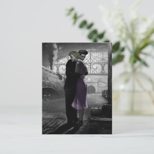 Liefde's vertrek briefkaart (Staand voorkant)