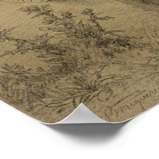 Liefde's verzet van Bouguereau Poster (Hoek)