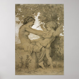 Liefde's verzet van Bouguereau Poster