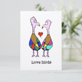 Liefdes Vogels Kaart (Staand voorkant)