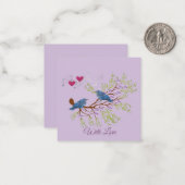 Liefdes vogels notitiekaartje (Voorkant / Achterkant in situ)