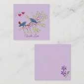 Liefdes vogels notitiekaartje (Voorkant / Achterkant)